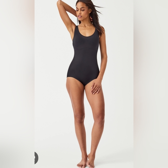 NWOT Spanx Tank Scoop Neck Bodysuit Brown Size Large - Picture 2 of 5